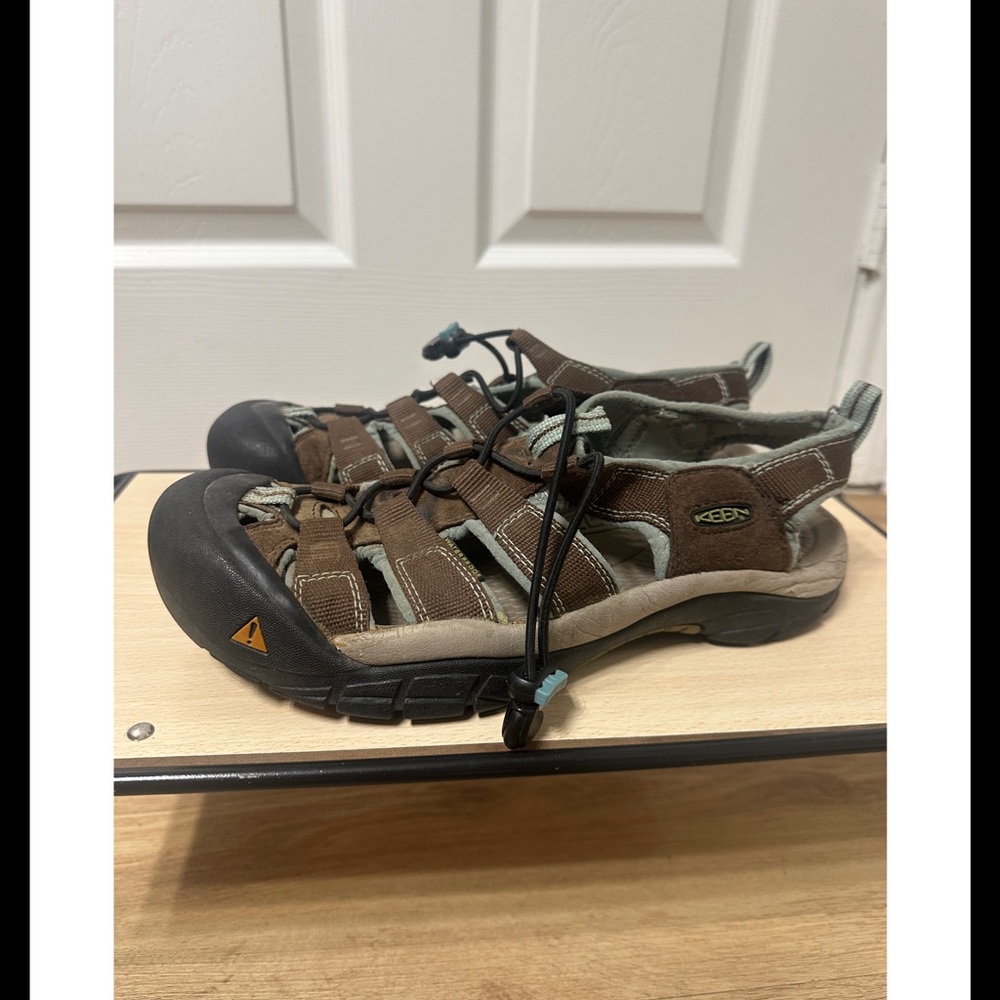 Keen Brown and Light Gray Outdoor Closed-Toe Sandals